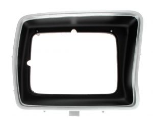 Passenger Side Headlight Bezel Silver Black Square AMD Fits Ford F-100 F-150 F-250 Bronco X145-4578-1R