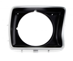 Passenger Side Headlight Bezel Silver Black Round AMD Fits Ford F-100 F-150 F-250 Bronco X145-4578-2R