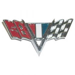 New Goodmark Fender Emblem 'V-Flags' Fits Camaro Chevelle Chevy II GMK4030130644