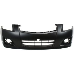 New Front Primed Bumper Cover With Fog Light Holes Fits Nissan Sentra NI1000262