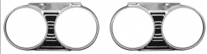 Pair Headlamp Bezel AMD Fits 1967 Chevrolet El Camino Malibu Chevelle P-9567CHB