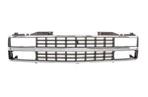 Grille Shell Chrome/Black Dual Headlight AMD Fits C1500 Blazer X150-4088-22