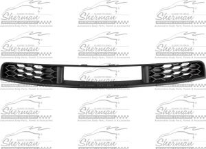 Sherman 475-99A Front Bumper Grille Textured Black W/O Pony Package Fits Ford Mustang FO1036115