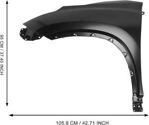 Aluminum Front LH Side Fender Fits 2020-2023 Toyota Highlander TO1240277