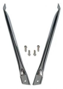 Front Fender Support Bars Chrome AMD Fits 1967-1969 Pontiac Firebird W-653