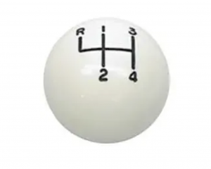 Shift Ball White 4 Speed Hurst Shifter 3/8" Thread AMD Fits W-183A
